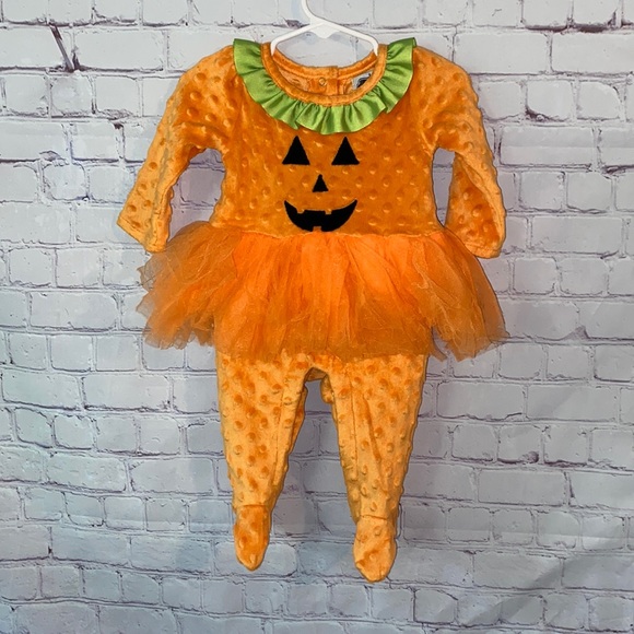 Mud Pie Other - Mud Pie Halloween Pumpkin Outfit Size 0/6